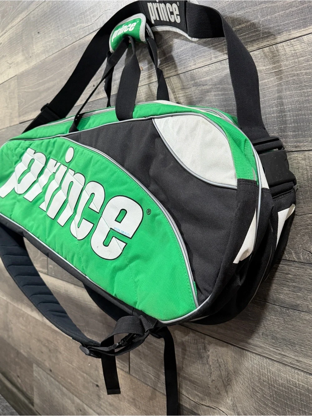 Prince Green & Black Duffel Team Tennis Bag